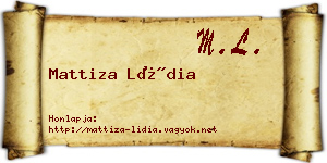 Mattiza Lídia névjegykártya